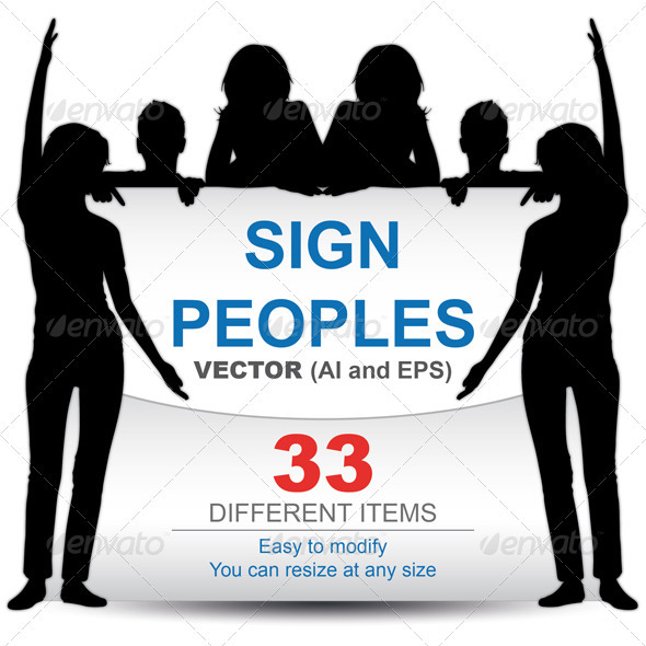 Sign Peoples Vector