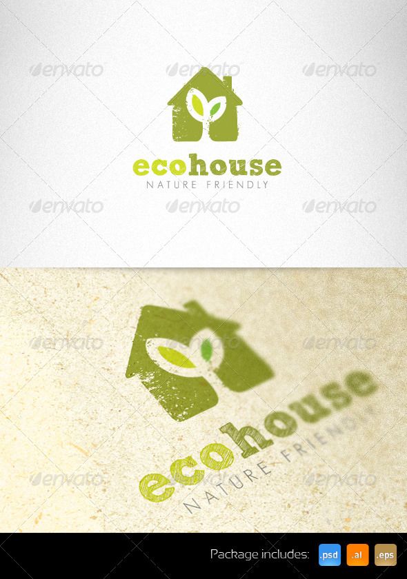 Ecology House Nature Friendly Creative Logo - Nature Logo Templates