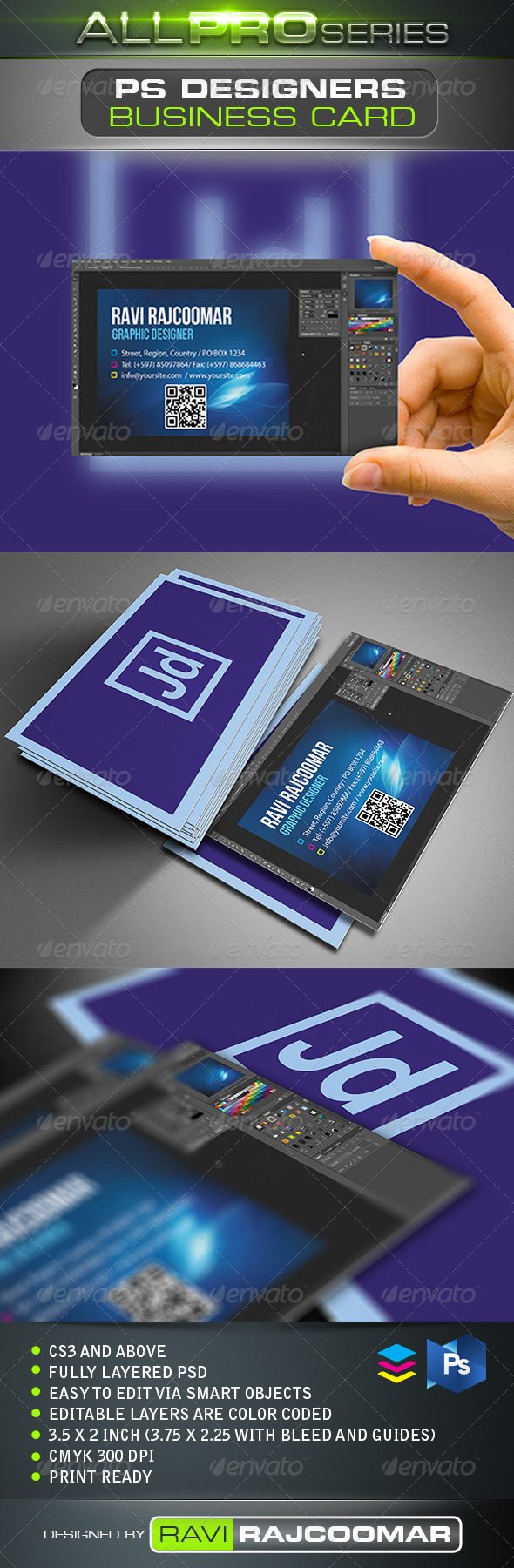 PS Designers Business Card - Creative Business Cards