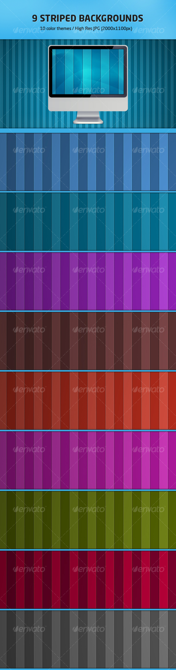 9 Striped Backgrounds