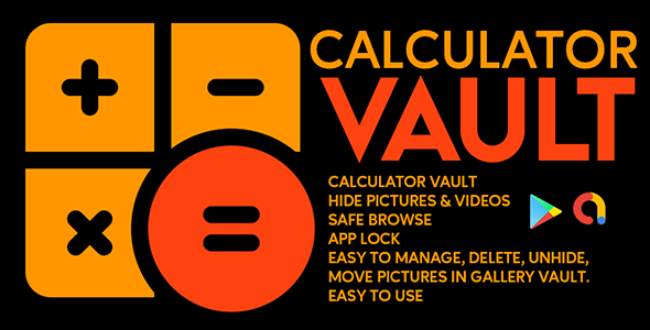 Secret Calculator Vault - Hide Photo & Lock Videos | Android Code | Admob Ads