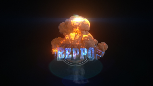 Explosion Glitch Logo Logo Stings template preview
