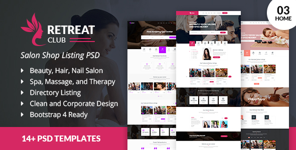 RetreatClub Salon Listing - ThemeForest 26980800