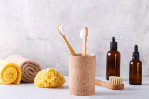 Zero waste bathroom items - Stock Photo - Images