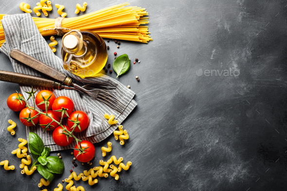 Italian food background with ingredients Stock Photo by kuban-kuban