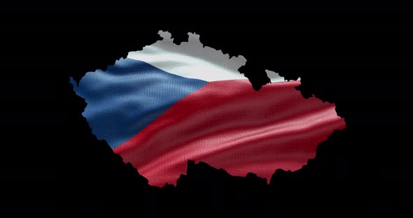 Czech Republic national flag background with country shape outline alt