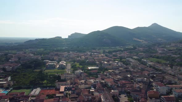 Panoramic Aerial View of Caserta Town From the Famous Reggia alt