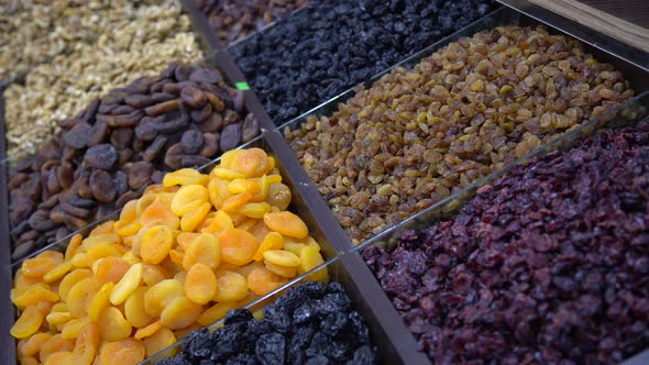 Selection Of Dried Fruits On Market