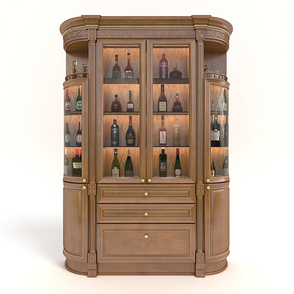 Liquor Cabinet Classic - 3Docean 26999454
