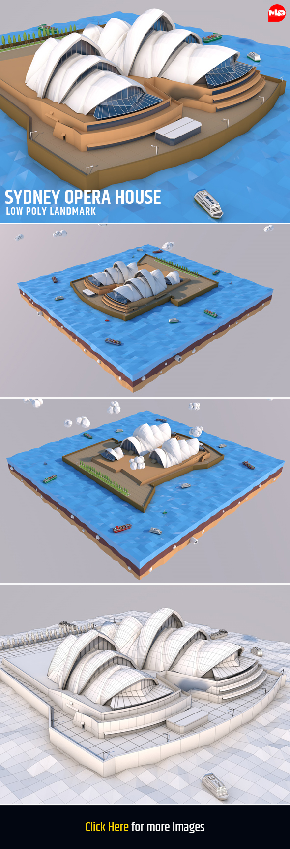 Low Poly Sydney - 3Docean 27001552