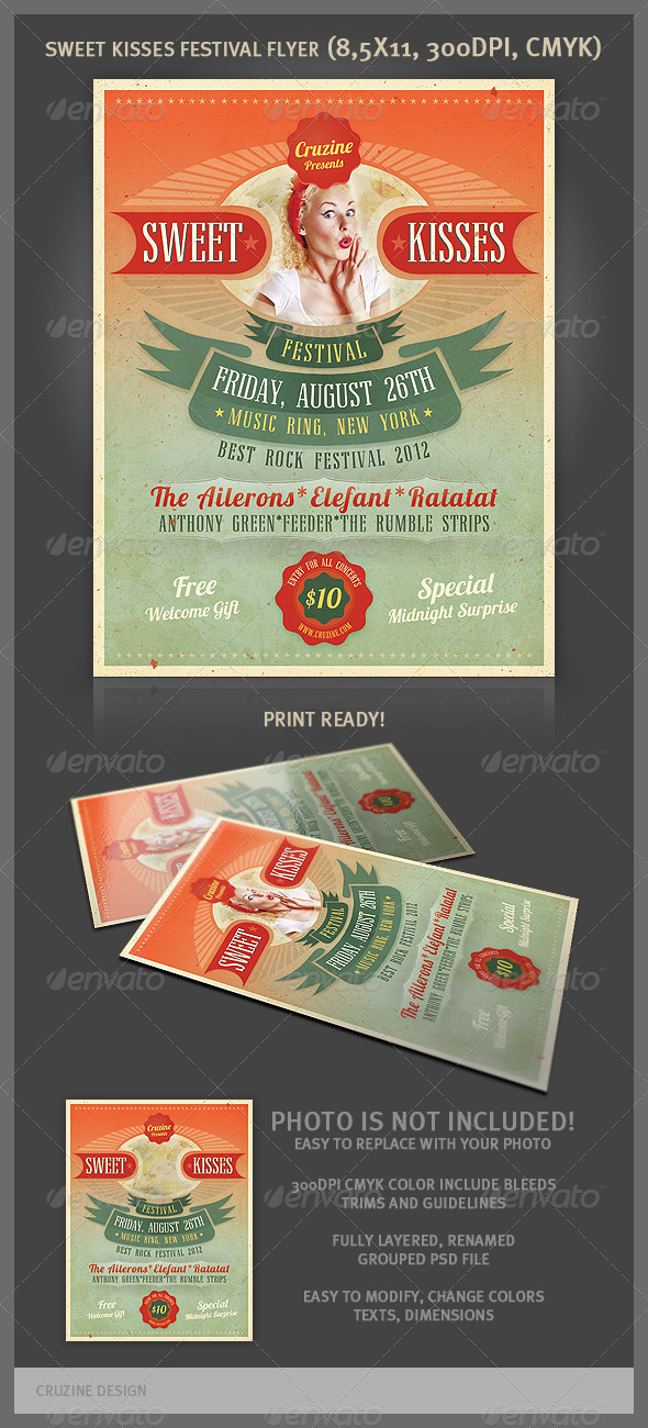 Sweet Kisses Festival Flyer - Events Flyers