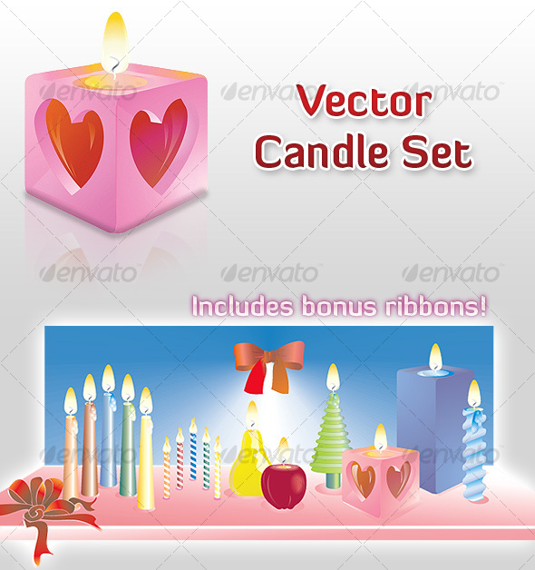 Vector Candle Set
