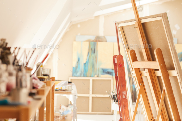 Sunlit Art Studio In Attic Stock Photo By Seventyfourimages Photodune