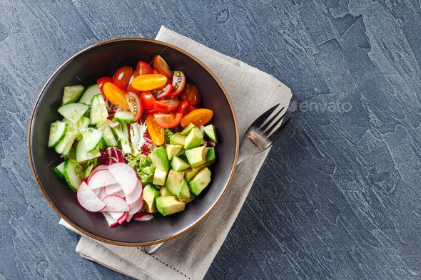 Vegan buddha bowl. Healthy vegetarian salad - Stock Photo - Images
