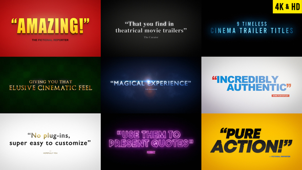 9 Timeless Trailer Titles / Quotes
