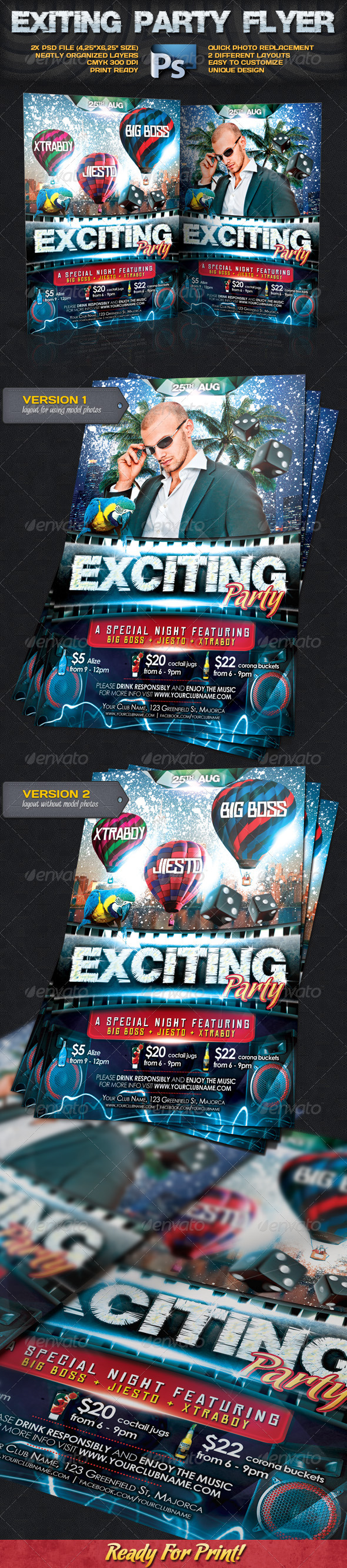 Exciting Night Party Flyer - Clubs & Parties Events