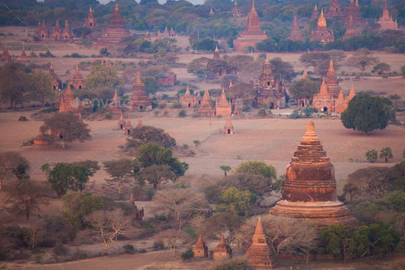 Stupas, Bagan, Myanmar - Stock Photo - Images