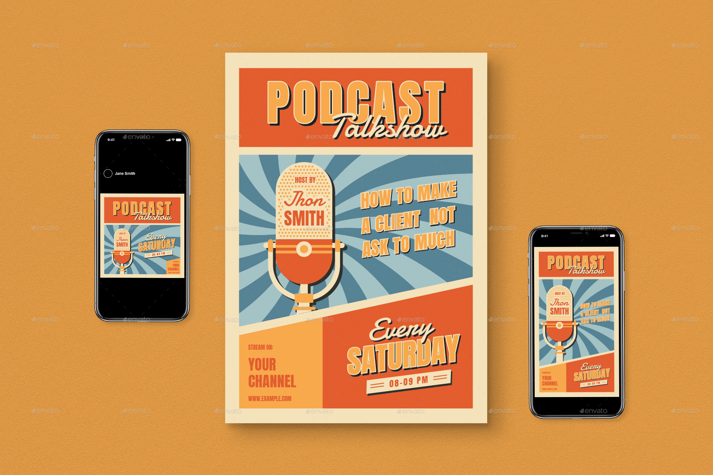 Download Weekly Podcast Flyer Pack by graphicook | GraphicRiver