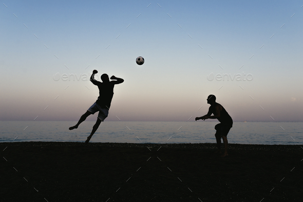 friends playing soccer