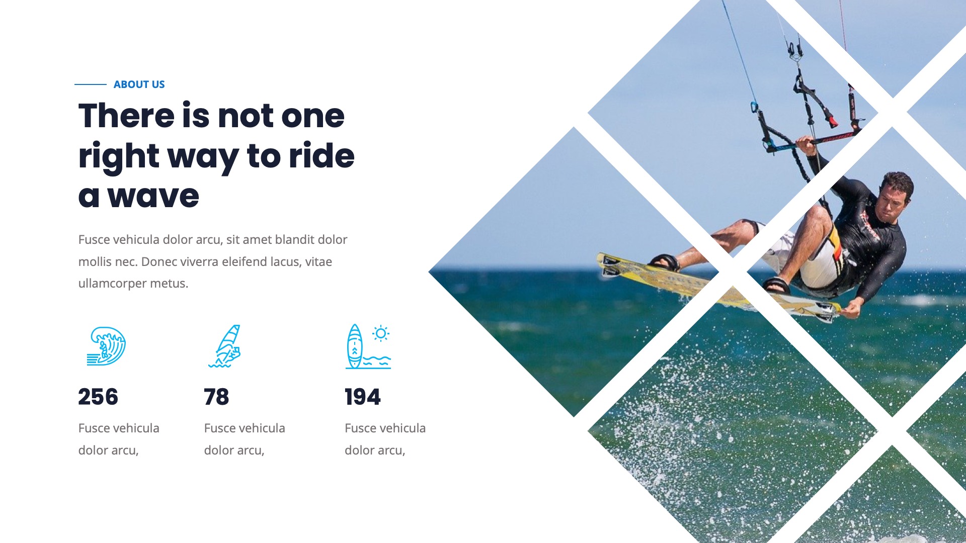 SURFACE Water Sport Keynote Template, Presentation Templates
