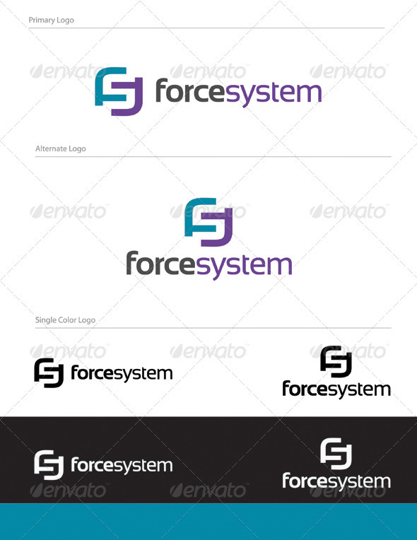 Force System Logo Design - LET-033 - Letters Logo Templates