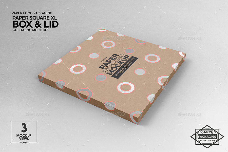 Download Paper XL Square Box and Lid Packaging Mockup by ...