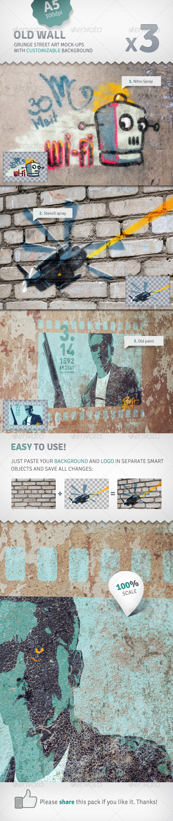 Download Wall 3 Graffiti Street Art Mockups By Kontramax Graphicriver