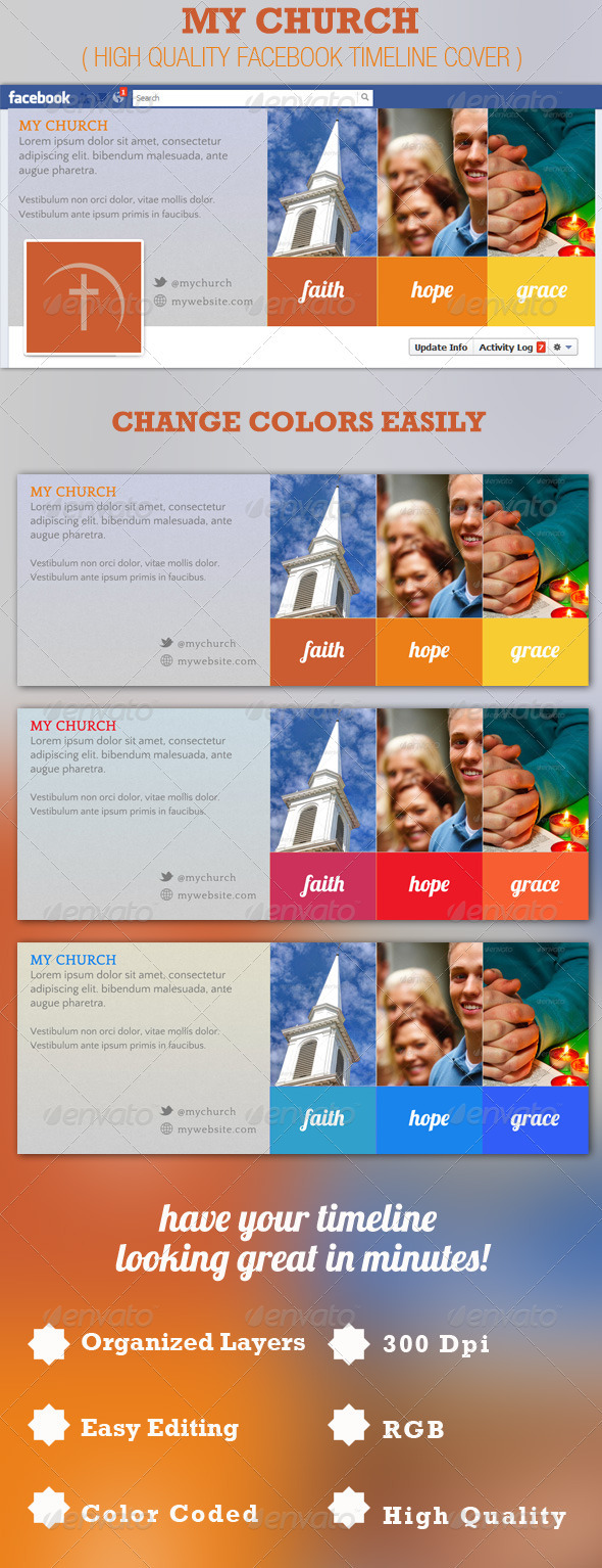 My Church Facebook Timeline Cover Template - Facebook Timeline Covers Social Media