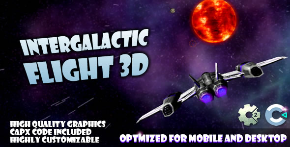 Intergalactic Flight (C2,C3,HTML5) Game.