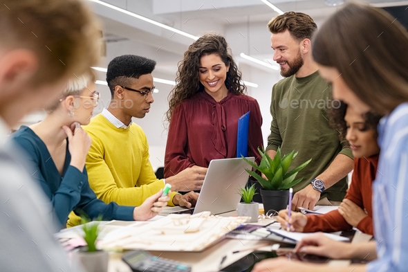 Group of creative people working together - Stock Photo - Images