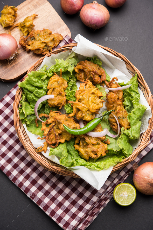 Onion Fritter / Pyaj Pakora Stock Photo by stockimagefactory | PhotoDune