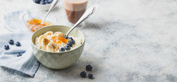 Milk rice porridge - Stock Photo - Images