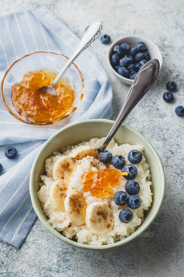 Milk rice porridge - Stock Photo - Images