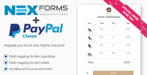 PayPal for NEX-Forms - CodeCanyon 12311864