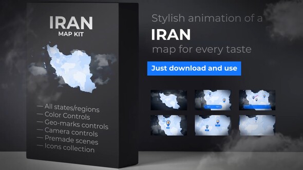 Iran Map - VideoHive 27060574