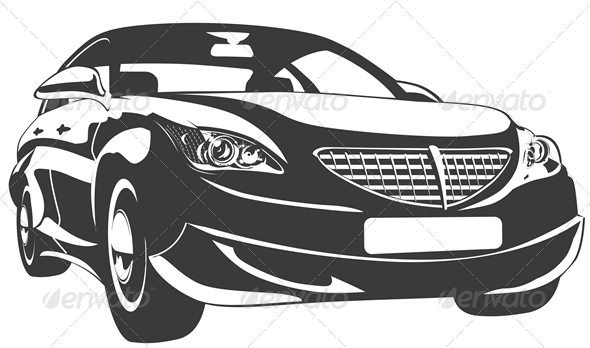 Vector Abstract Modern Car - Man-made Objects Objects