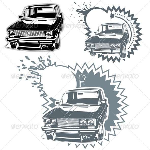 Vector Custom Car Silhouettes Set - Man-made Objects Objects