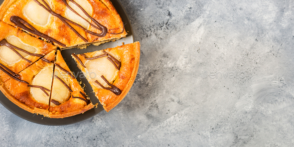 Pear pie or tart - Stock Photo - Images