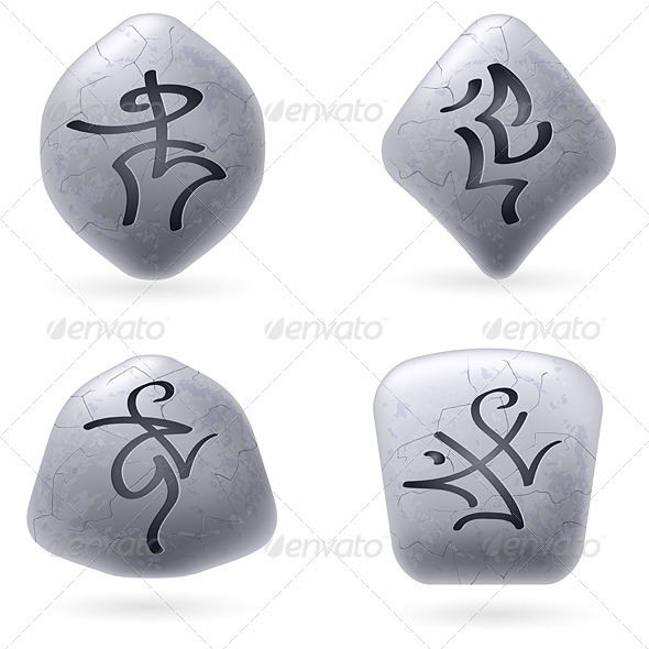 Runic Stones - Objects Vectors