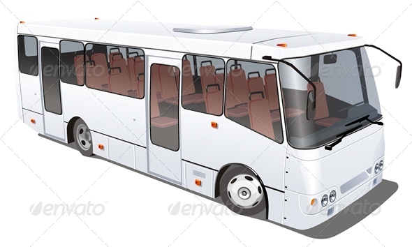 Vector small Bus - Man-made Objects Objects