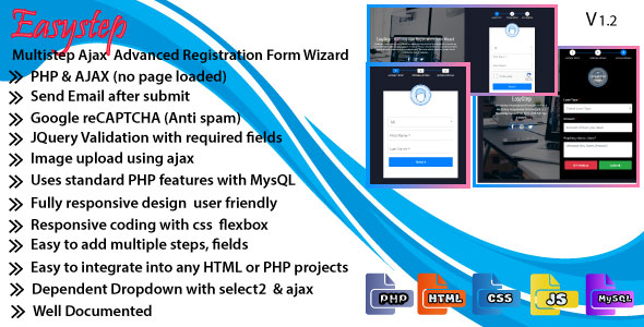 EasyStep - Multistep Ajax Advanced Registration / Loan Form Wizard