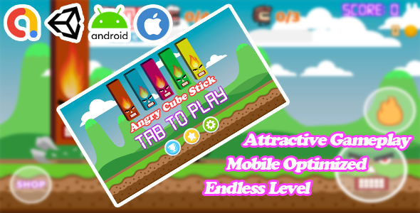 Angry Cube Sticks - Unity Android Game Template