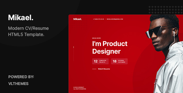 Mikael - Modern & Creative CV/Resume HTML5 Template