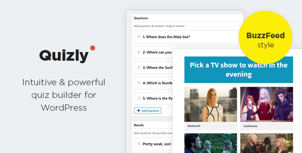 Quizly – Intuitive & Powerful Quiz Plugin for WordPress