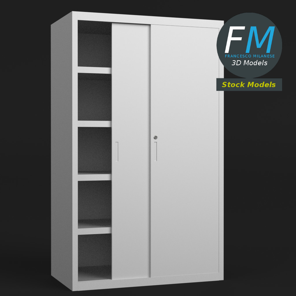 Office cabinet with sliding doors by FrancescoMilanese85 | 3DOcean