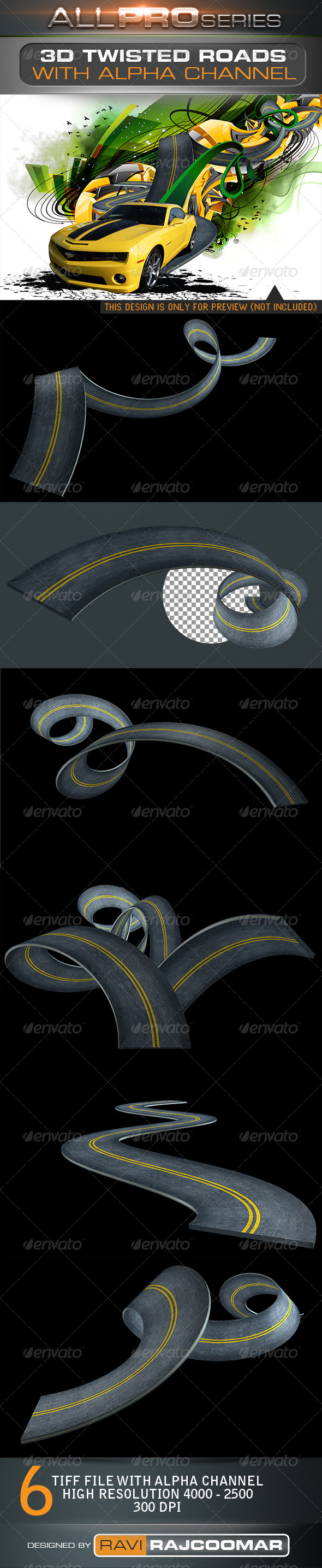 3D Twisted Roads - Miscellaneous Isolated Objects