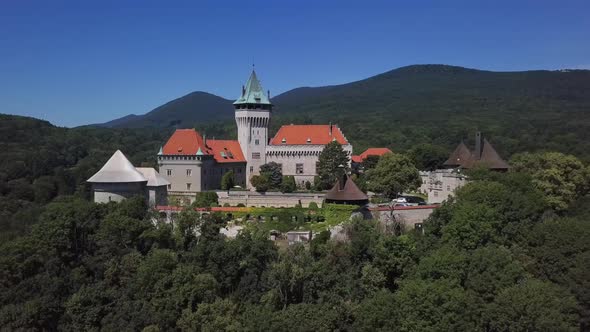 Aerial View of Smolenice Castle, Slovakia alt