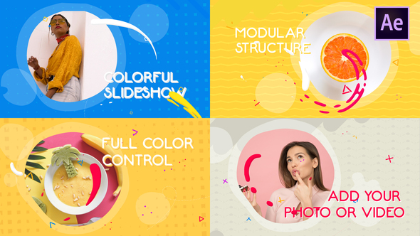 Colorful Liquid Slideshow | After Effects