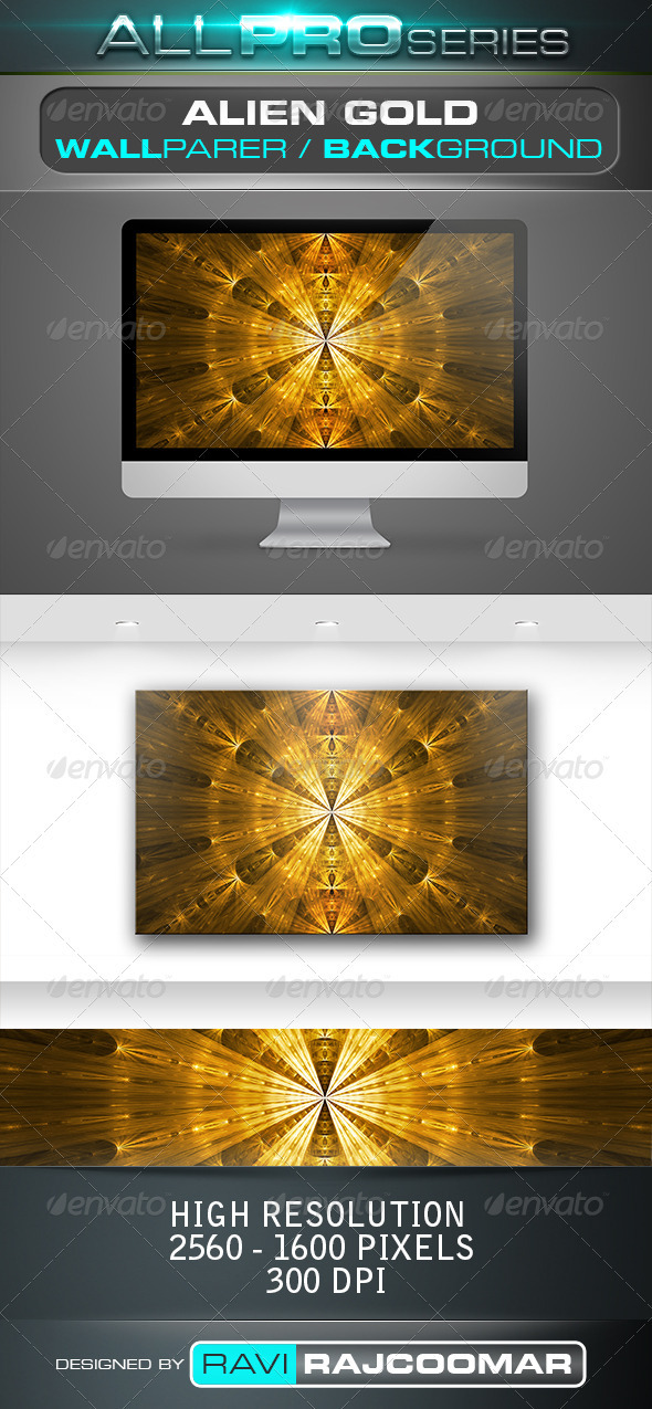 Alien Gold Wallpaper - Abstract Backgrounds