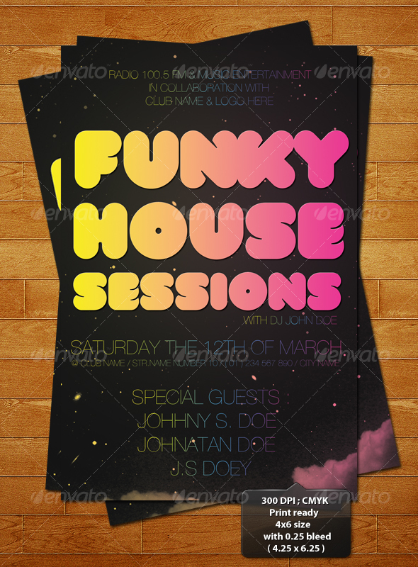 Funky Space Club Posters - Clubs & Parties Events